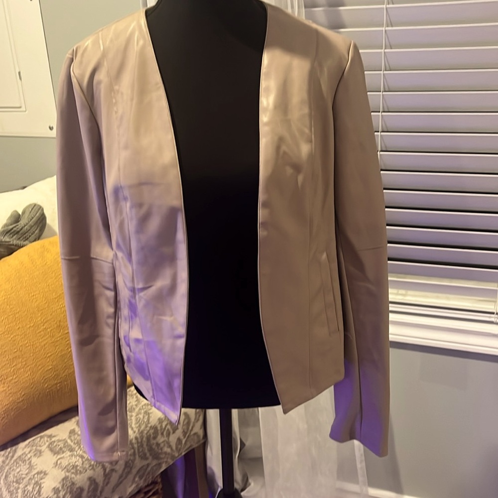 Beige Pleather Jacket